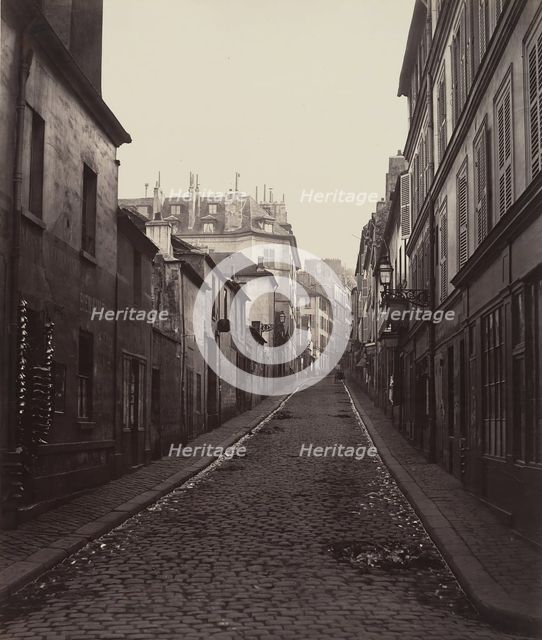 Rue Neuve-Coquenard (from the Rue Lamartine), 1870s. Creator: Charles Marville.