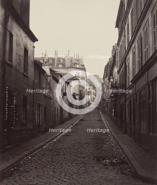 Rue Neuve-Coquenard (from the Rue Lamartine), 1870s. Creator: Charles Marville.