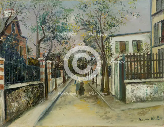 Rue au Pré-Saint-Gervais, ca 1921. Creator: Maurice Utrillo.