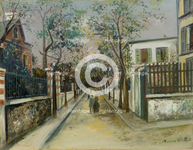 Rue au Pré-Saint-Gervais, ca 1921. Creator: Maurice Utrillo.