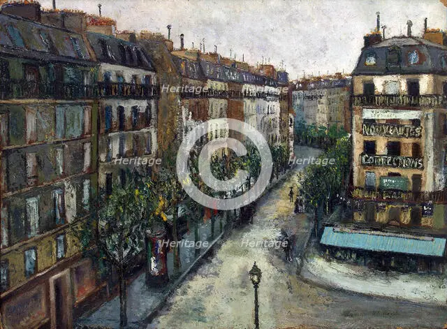 'Rue Custine à Montmartre', 1909-1910. Creator: Maurice Utrillo.