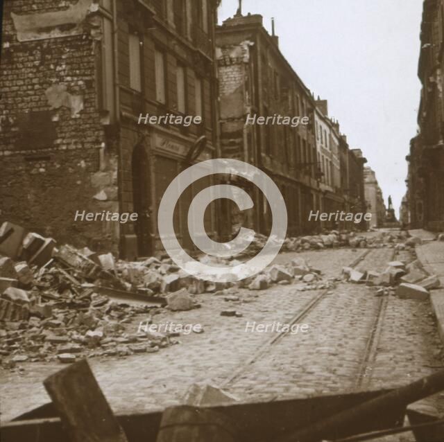 Rue Cérès, Reims, northern France, c1914-c1918.  Artist: Unknown.