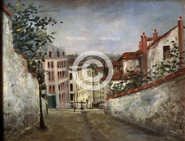 'Rue du Mont Cenis, Montmartre', c1914-c1919. Creator: Maurice Utrillo.