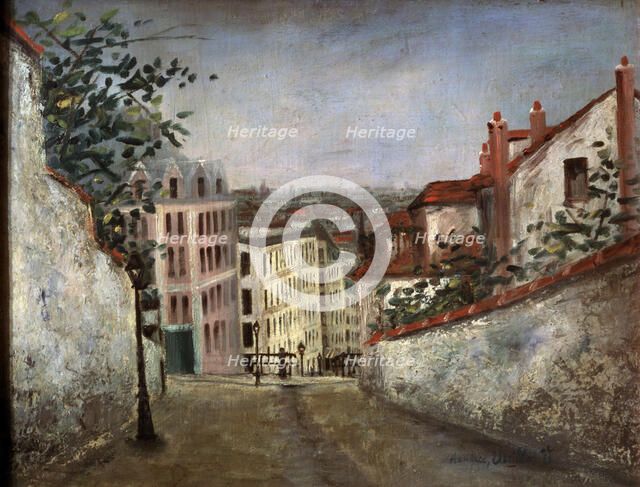 'Rue du Mont Cenis, Montmartre', c1914-c1919. Creator: Maurice Utrillo.