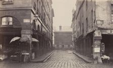 Rue du Contrat-Social, de la rue de la Tonnellerie, 1864-1865. Creator: Charles Marville