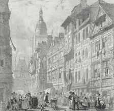 Rue du Gros Horloge, Rouen, 1824. Creator: Richard Parkes Bonington