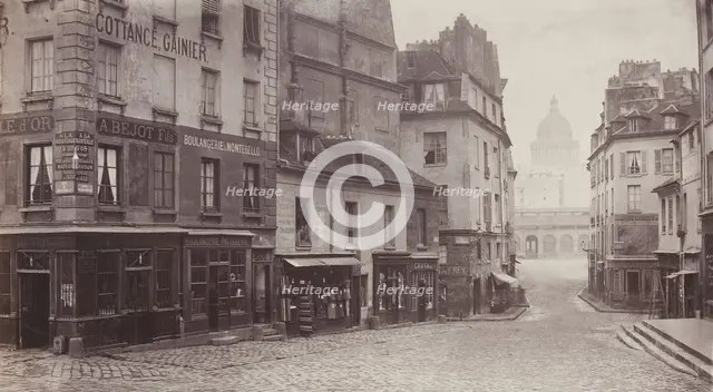 Rue du Haut-Pave (Pantheon in Distance), 1865-69. Creator: Charles Marville.