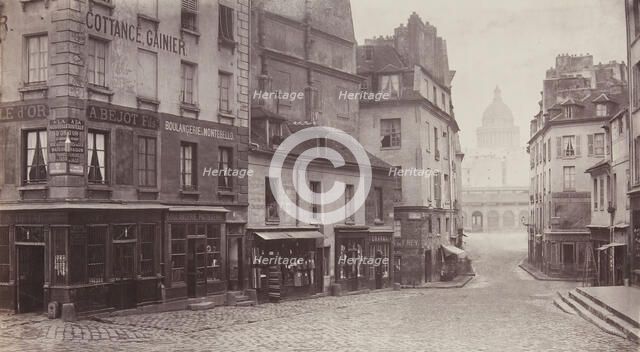 Rue du Haut-Pave (Pantheon in Distance), 1865-69. Creator: Charles Marville.
