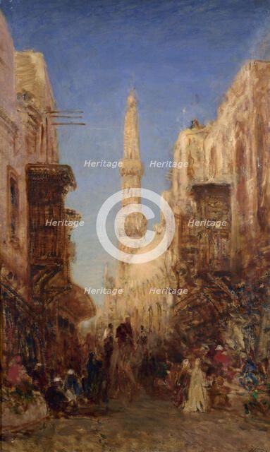 Rue du vieux Caire, between 1885 and 1890. Creator: Felix Francois Georges Philibert Ziem.