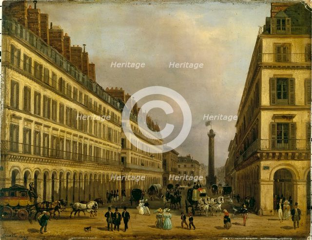 Rue de Castiglione, 1829. Creator: Giuseppe Canella.