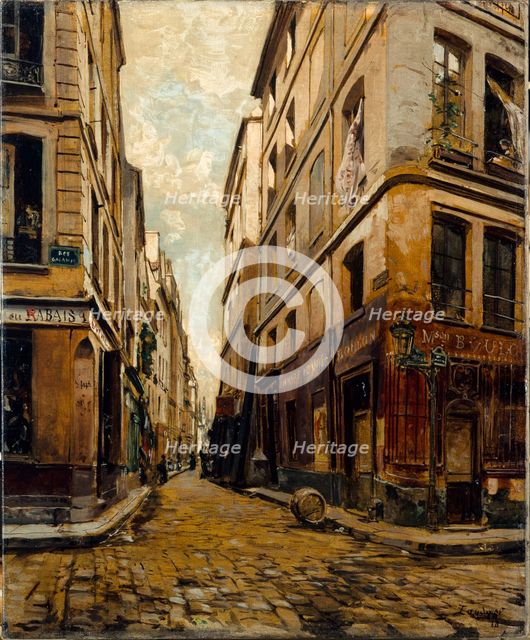 Rue de l'Hotel-Colbert, in 1888, 1888. Creator: Emmanuel Lansyer.