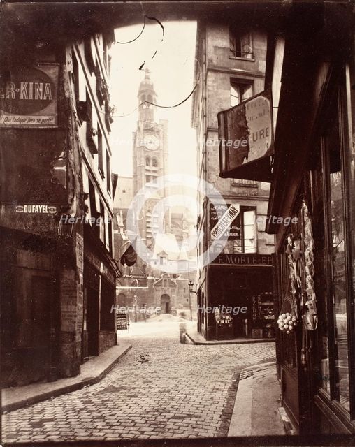 Rue De La Montagne Au Geneve, Printed 1920 circa. Creator: Eugene Atget.