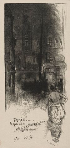 Rue de la Montagne, St. Geneviève. Creator: Auguste Louis Lepère (French, 1849-1918)