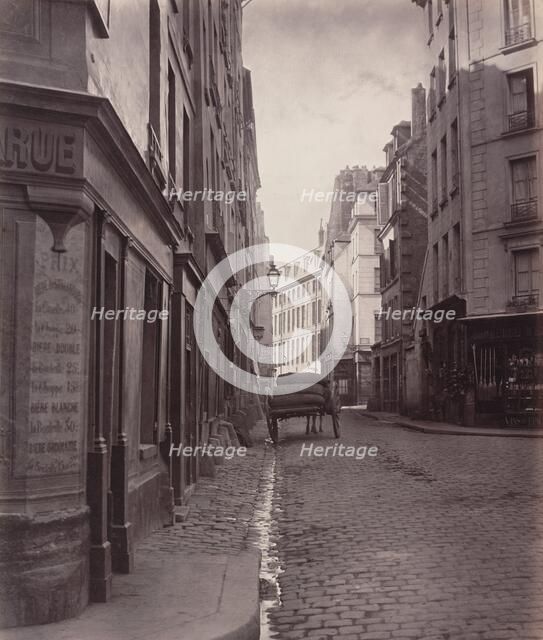 Rue de la Bûcherie, du cul de sac Saint-Ambroise (fifth arrondissement), 1866-1868. Creator: Charles Marville.