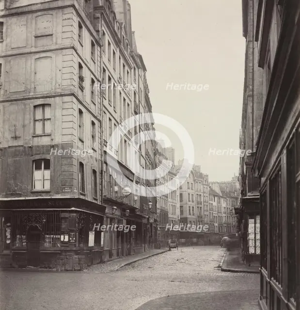 Rue de la Ferronnerie, c. 1865. Creator: Charles Marville (French, 1816-1879).