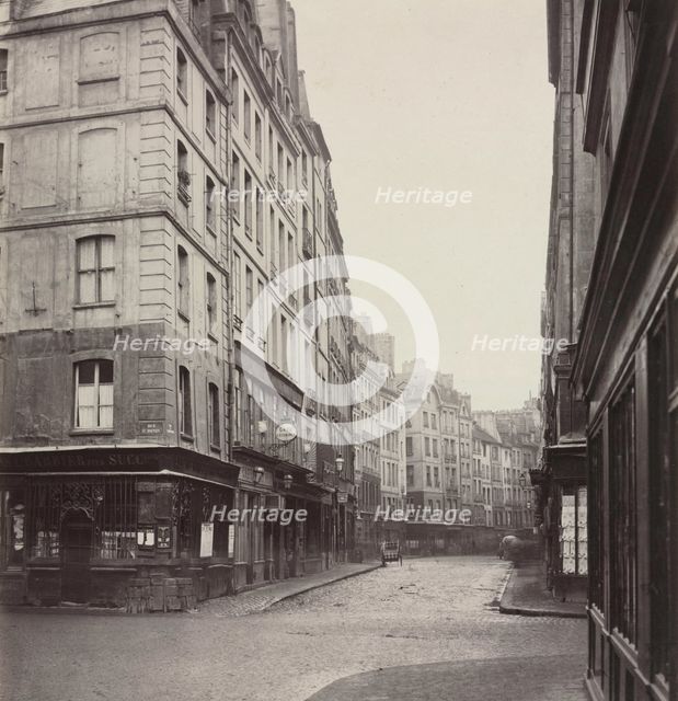 Rue de la Ferronnerie, c. 1865. Creator: Charles Marville (French, 1816-1879).
