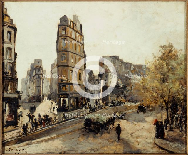 Rue de la Lune, Rue de Beauregard and Rue de Clery, seen from Porte Saint-Denis, 1887. Creator: Unknown.