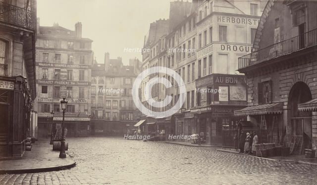 Rue de la Lingerie, de la rue Berger, 1860s-70s. Creator: Charles Marville.