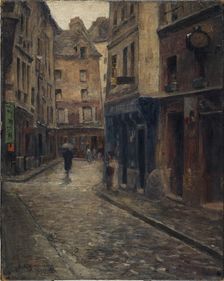 Rue de Lanneau. In rain , c1902. Creator: Fernand Maillaud