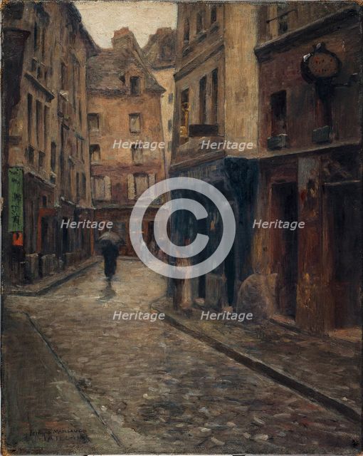 Rue de Lanneau. In rain , c1902. Creator: Fernand Maillaud.