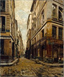 Rue de l'Hotel-Colbert, in 1888, 1888. Creator: Emmanuel Lansyer