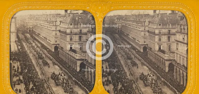 rue de rivoli, about 1860. Creator: Unknown.