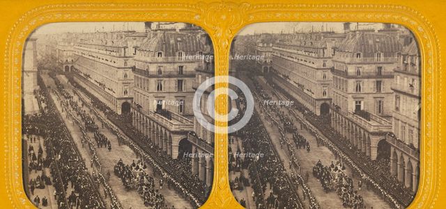 rue de rivoli, about 1860. Creator: Unknown.