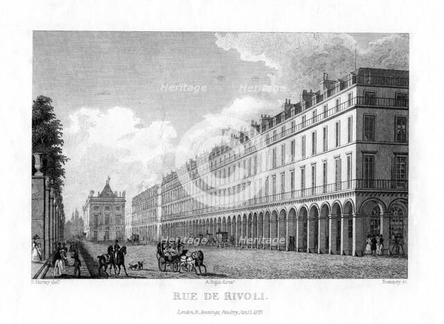 Rue de Rivoli, Paris, France, 1829. Artist: Romney