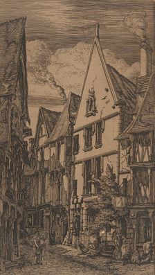 Rue des Toiles, Bourges, 1853. Creator: Charles Meryon