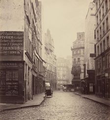 Rue des Lombards, from the rue des Lavandières Sainte-Opportune, 1864. Creator: Charles Marville