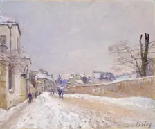 Rue Eugène Moussoir at Moret: Winter, 1891. Creator: Alfred Sisley