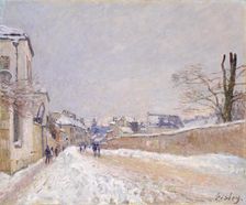 Rue Eugène Moussoir at Moret: Winter, 1891. Creator: Alfred Sisley