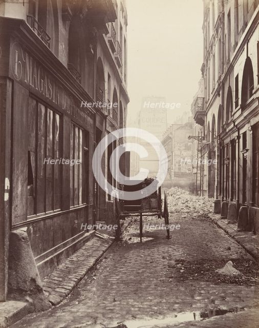 Rue Estienne, de la rue Boucher, 1862-65. Creator: Charles Marville.
