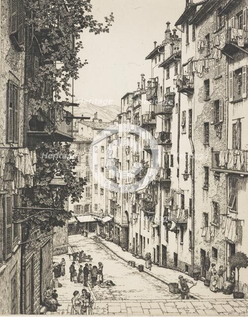 Rue Gubernatis, Nice, 1920-1935. Creator: Frederick Marriott.
