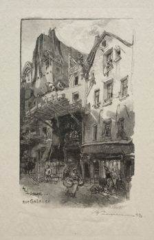 Rue Galande. Creator: Auguste Louis Lepère (French, 1849-1918)