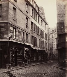 Rue Galande, between 1865 and 1869. Creator: Charles Marville