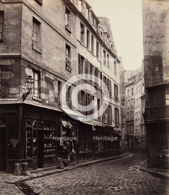 Rue Galande, between 1865 and 1869. Creator: Charles Marville.