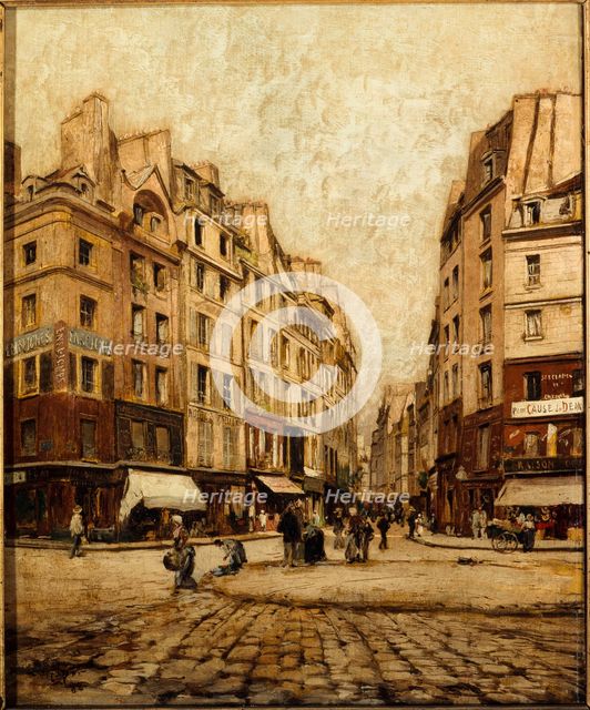 Rue Galande, in 1888, 1888. Creator: Emmanuel Lansyer.