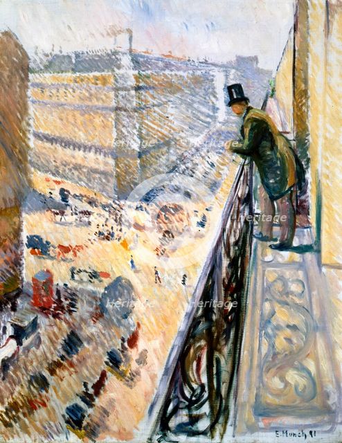'Rue Lafayette', Paris, 1891.  Artist: Edvard Munch