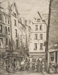 Rue Pirouette aux Halles (Rue Pirouette aux Halles, Paris, after Laurence), 1860. Creator: Charles Meryon