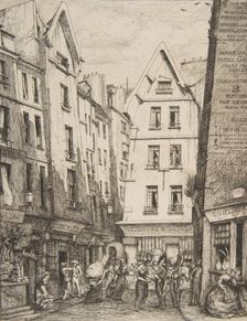 Rue Pirouette aux Halles (Rue Pirouette aux Halles, Paris, after Laurence), 1860. Creator: Charles Meryon