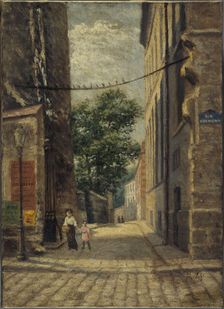 Rue Rataud, at the corner of rue Lhomond, c1900. Creator: Paul Martelliere