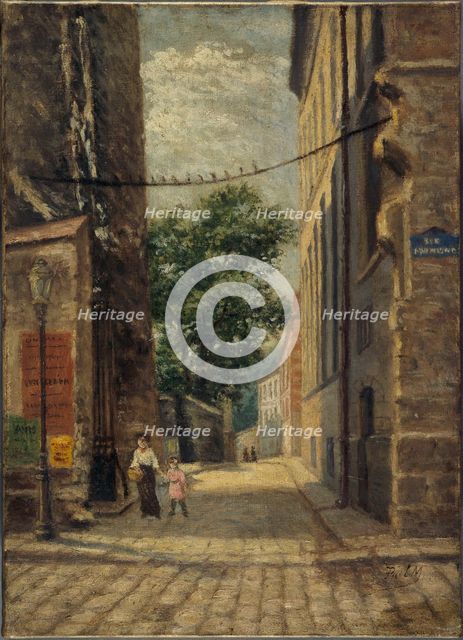 Rue Rataud, at the corner of rue Lhomond, c1900. Creator: Paul Martelliere.