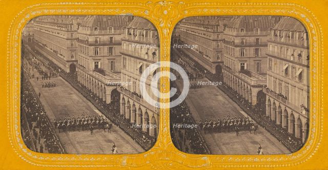 rue rivoli, about 1867. Creator: Unknown.