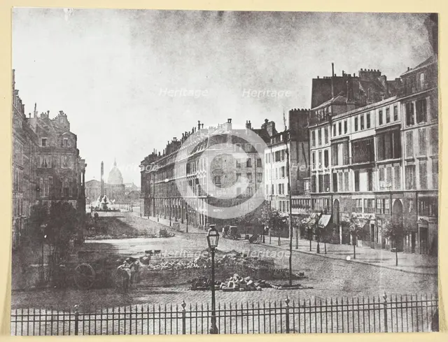 Rue Royale et Restes des Barricades de 1848, 1848, printed 1965. Creator: Hippolyte Bayard.