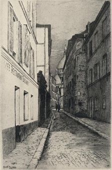 Rue St Rustique, Montmartre 1915. Artist: Emile Rousseau