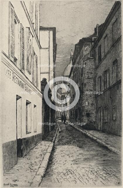 'Rue St Rustique, Montmartre', 1915. Artist: Emile Rousseau.