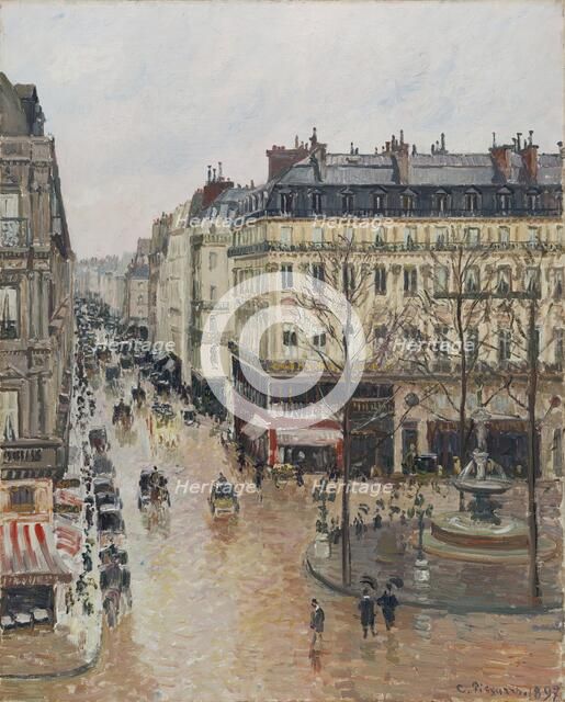 Rue Saint-Honoré in the Afternoon. Effect of Rain, 1897. Creator: Camille Pissarro.