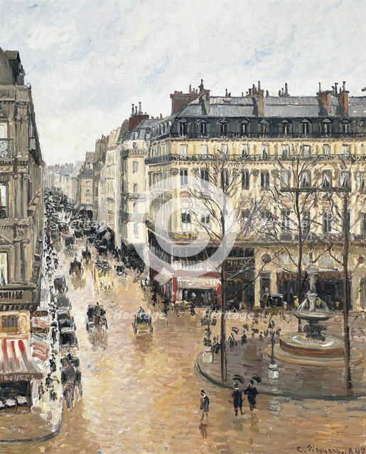 Rue Saint-Honoré in the Afternoon. Effect of Rain, 1897. Artist: Pissarro, Camille (1830-1903)