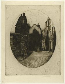 Rue Saint Julien le Pauvre, plate six from the Paris Set, 1904. Creator: David Young Cameron